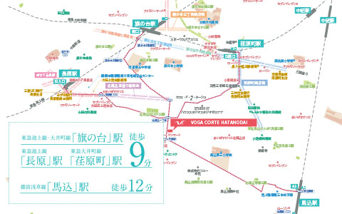 4駅3路線の利用が可能